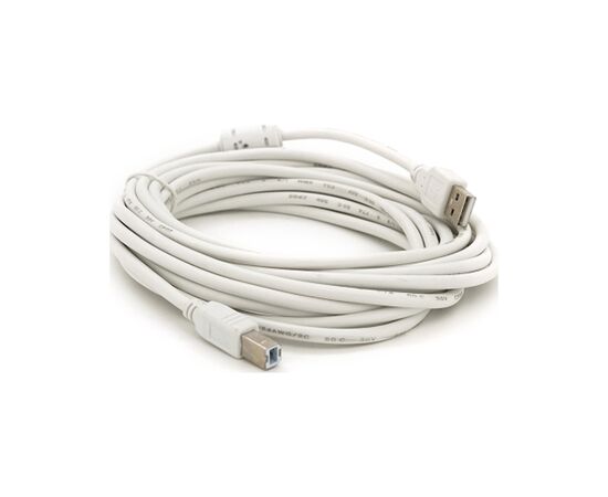 Кабель для принтера USB 2.0 AM/BM 5.0m ferrite white Voltronic (YT-AM/BM-5.0W)