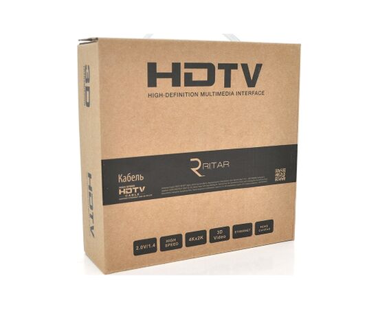 Кабель мультимедійний HDMI M to HDMI M 3.0m V1.4 1080P black Ritar (HDMI(M)/(M)V1.4-3m-94B), зображення 2 Кабель мультимедійний HDMI M to HDMI M 3.0m V1.4 1080P black Ritar (HDMI(M)/(M)V1.4-3m-94B), зображення 2