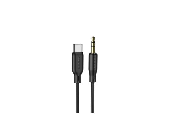 Кабель мультимедийный USB-C to 3.5mm M 1.0m silicone black BOROFONE (6941991101069), изображение 2 Кабель мультимедийный USB-C to 3.5mm M 1.0m silicone black BOROFONE (6941991101069), изображение 2