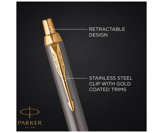 Ручка шариковая Parker IM 17 Grey Lacquer GT BP блистер (21 136), изображение 4 Ручка шариковая Parker IM 17 Grey Lacquer GT BP блистер (21 136), изображение 4