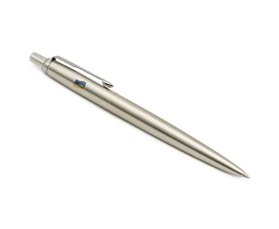 Ручка шариковая Parker JOTTER 17 UKRAINE SS CT BP Флаг желто-синий на колпочке (16132_T008c2), изображение 3 Ручка шариковая Parker JOTTER 17 UKRAINE SS CT BP Флаг желто-синий на колпочке (16132_T008c2), изображение 3
