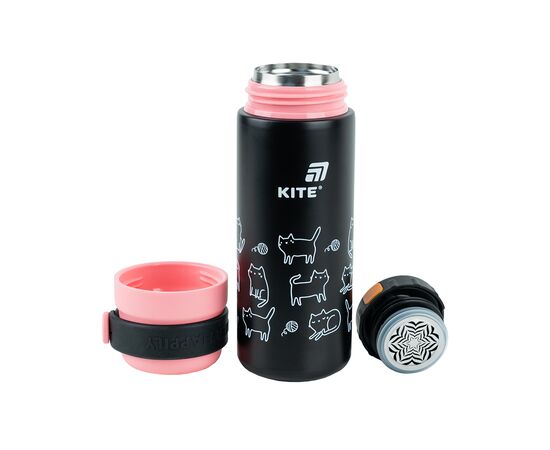 Термос Kite 500 мл, чорний (K25-1222-3), изображение 4 Термос Kite 500 мл, чорний (K25-1222-3), изображение 4