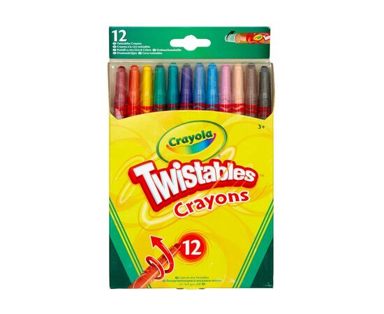 Олівці кольорові Crayola Твіст воскові, що викручуються, 12 шт (256319.024)