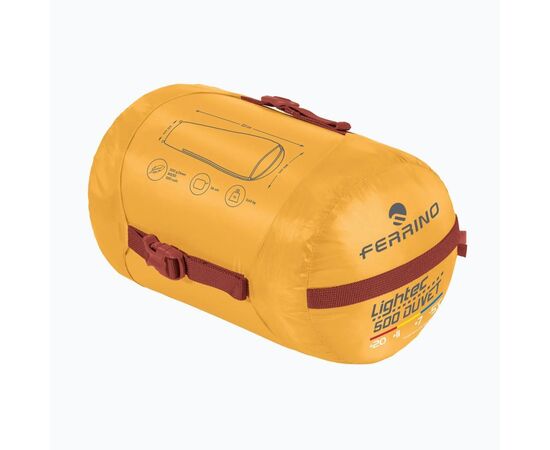 Спальный мешок Ferrino Lightec 500 Duvet RSD Down +7°C Yellow (86699NGG) (931759), изображение 3 Спальный мешок Ferrino Lightec 500 Duvet RSD Down +7°C Yellow (86699NGG) (931759), изображение 3
