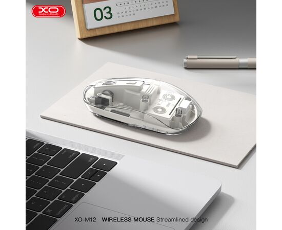 Мишка XO M12 Wireless Transparent/White (M12 White), зображення 4 Мишка XO M12 Wireless Transparent/White (M12 White), зображення 4