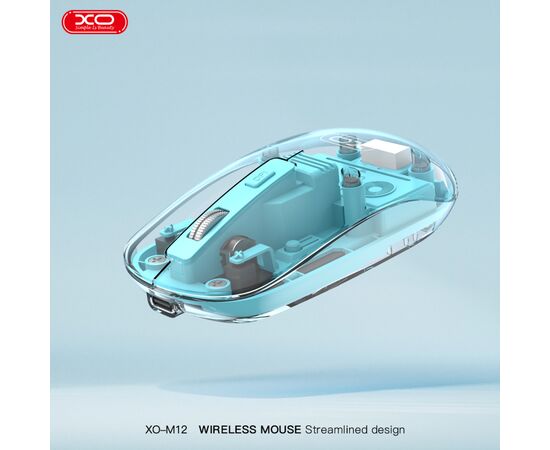 Мишка XO M12 Wireless Transparent/Blue (M12 Blue), зображення 7 Мишка XO M12 Wireless Transparent/Blue (M12 Blue), зображення 7