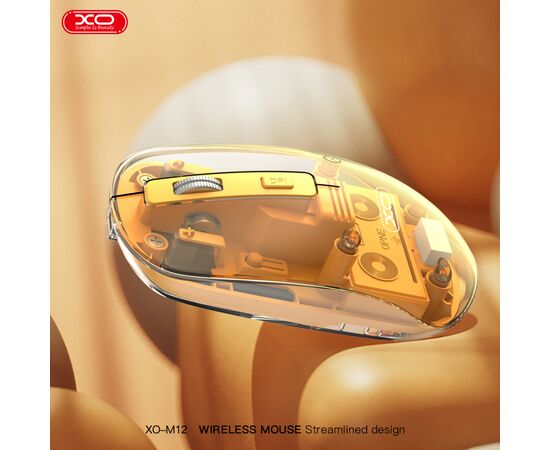 Мышка XO M12 Wireless Transparent/Yellow (M12 Yellow), изображение 6 Мышка XO M12 Wireless Transparent/Yellow (M12 Yellow), изображение 6