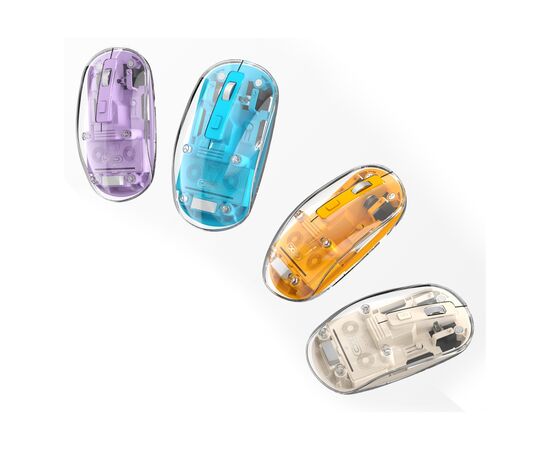 Мышка XO M12 Wireless Transparent/Pink (M12 Purple), изображение 2 Мышка XO M12 Wireless Transparent/Pink (M12 Purple), изображение 2