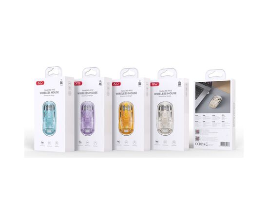 Мышка XO M12 Wireless Transparent/Pink (M12 Purple), изображение 5 Мышка XO M12 Wireless Transparent/Pink (M12 Purple), изображение 5