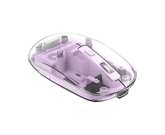 Мышка XO M12 Wireless Transparent/Pink (M12 Purple)