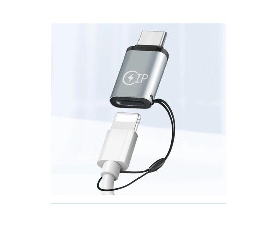 Переходник Lightning F to USB-C M gray XoKo (XK-AC-027), изображение 2