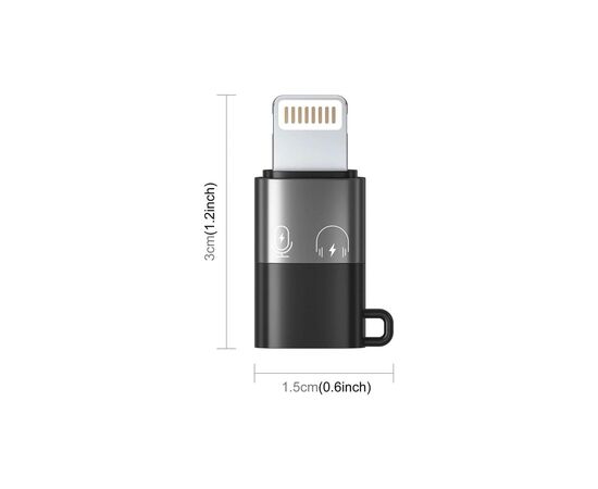 Переходник USB-C F to Lightning M charger-audio XoKo (AC-029), изображение 2 Переходник USB-C F to Lightning M charger-audio XoKo (AC-029), изображение 2