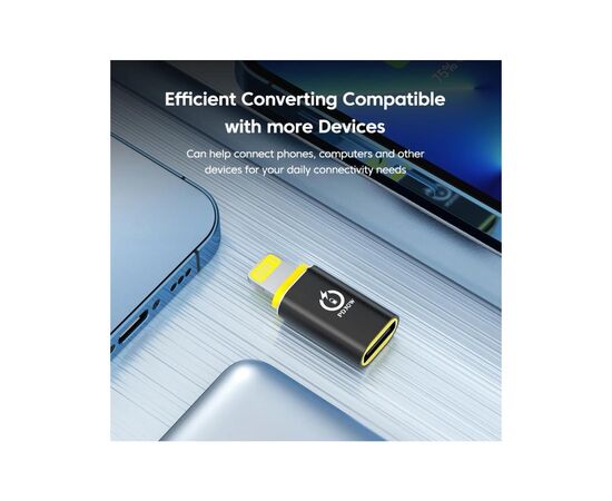 Переходник USB-C F to Lightning M 30W black XoKo (AC-033), изображение 5 Переходник USB-C F to Lightning M 30W black XoKo (AC-033), изображение 5