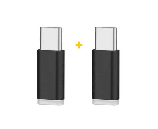 Переходник Micro 5P F to USB-C M 2PCS black XoKo (XK-AC010-BK2)