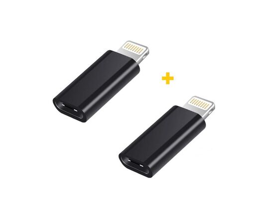 Переходник USB-C F to Lightning M 2PCS black XoKo (XK-AC015-BK2)