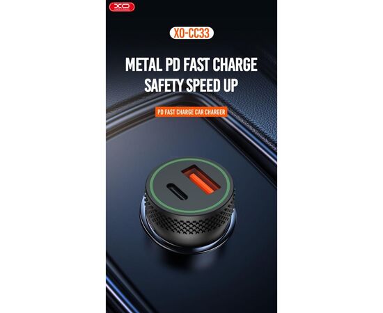 Зарядний пристрій XO 1xUSB QC3.0 + 1xUSB-C PD18W black (CC33-BK), зображення 6 Зарядний пристрій XO 1xUSB QC3.0 + 1xUSB-C PD18W black (CC33-BK), зображення 6
