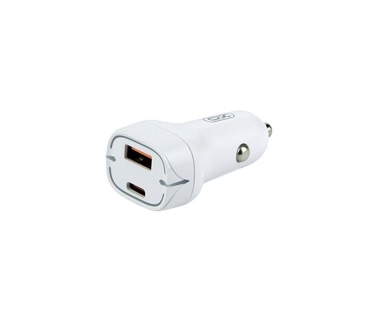 Зарядний пристрій XO 1xUSB QC3.0 + 1xUSB-C PD20W white (CC37-WH), зображення 2 Зарядний пристрій XO 1xUSB QC3.0 + 1xUSB-C PD20W white (CC37-WH), зображення 2