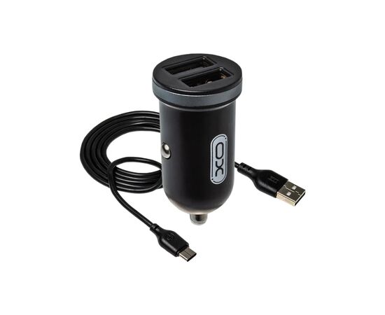 Зарядний пристрій XO 2xUSB 2.1A + cable USB to Micro 5P black (TZ08-M-BK)