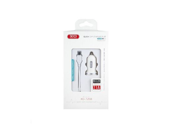 Зарядний пристрій XO 2xUSB 2.1A + cable USB to Micro 5P white (TZ08-M-WH), зображення 5 Зарядний пристрій XO 2xUSB 2.1A + cable USB to Micro 5P white (TZ08-M-WH), зображення 5