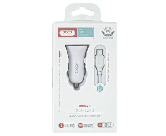 Зарядное устройство XO 2xUSB 2.4A + cable USB to Micro 5P white (TZ10-M-WH), изображение 4 Зарядное устройство XO 2xUSB 2.4A + cable USB to Micro 5P white (TZ10-M-WH), изображение 4