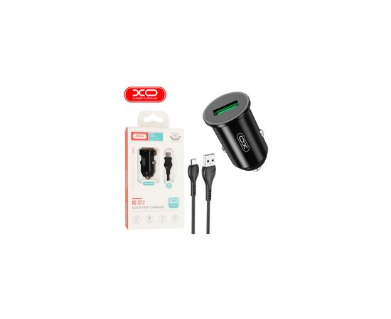 Зарядний пристрій XO USB QC3.0 18W + cable USB to Micro 5P black (TZ12-M-BK), зображення 2
