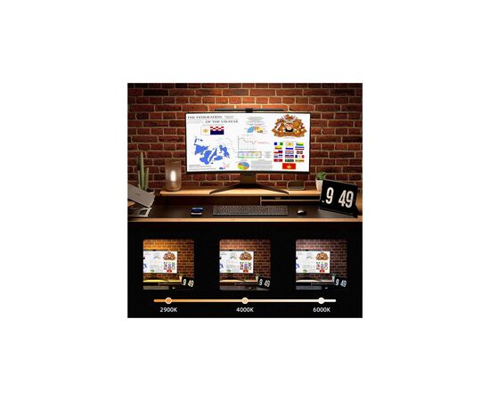 Настольная лампа Choetech Monitor backlight + Elesense backlight, 90+48 LED, 7W (E1132-GY), изображение 4 Настольная лампа Choetech Monitor backlight + Elesense backlight, 90+48 LED, 7W (E1132-GY), изображение 4