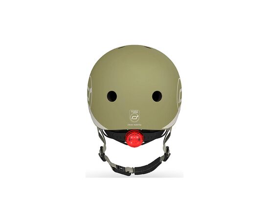 Шлем Scoot&Ride оливковий з ліхтариком 45-51см (SR-181206-OLIVE), изображение 2 Шлем Scoot&Ride оливковий з ліхтариком 45-51см (SR-181206-OLIVE), изображение 2
