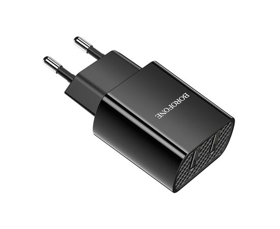 Зарядний пристрій BOROFONE BA53A 2xUSB 10.5W black (6931474739131)
