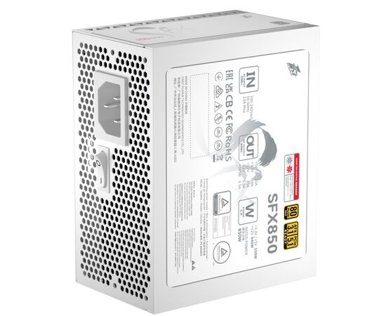 Блок питания 1stPlayer 850W PS-850SFX White (SFX-GLD-850-WH-EU), изображение 2 Блок питания 1stPlayer 850W PS-850SFX White (SFX-GLD-850-WH-EU), изображение 2