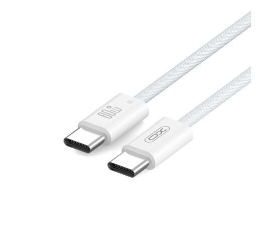 Дата кабель USB-C to USB-C 1.0m 60W white XO (CB-Q73CC), изображение 4 Дата кабель USB-C to USB-C 1.0m 60W white XO (CB-Q73CC), изображение 4
