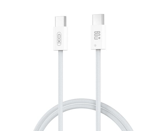 Дата кабель USB-C to USB-C 1.0m 60W white XO (CB-Q73CC)