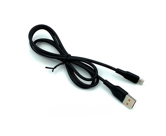 Дата кабель USB 2.0 AM to Micro 5P 1.0m 2.4A silicone black Denmen (DM-D01V-BK), изображение 4 Дата кабель USB 2.0 AM to Micro 5P 1.0m 2.4A silicone black Denmen (DM-D01V-BK), изображение 4