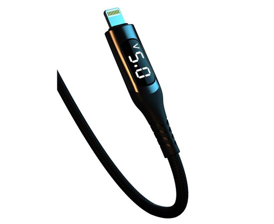 Дата кабель USB 2.0 AM to Lightning 1.0m 2.4A LED black XO (NB162-L-1-BK), изображение 2 Дата кабель USB 2.0 AM to Lightning 1.0m 2.4A LED black XO (NB162-L-1-BK), изображение 2