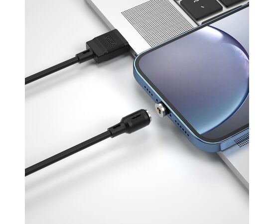 Дата кабель USB 2.0 AM to Lightning 1.0m 2.1A magnetic pvc black XO (NB187-L-1-BK), изображение 2 Дата кабель USB 2.0 AM to Lightning 1.0m 2.1A magnetic pvc black XO (NB187-L-1-BK), изображение 2