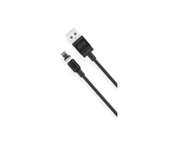 Дата кабель USB 2.0 AM to Lightning 1.0m 2.1A magnetic pvc black XO (NB187-L-1-BK)