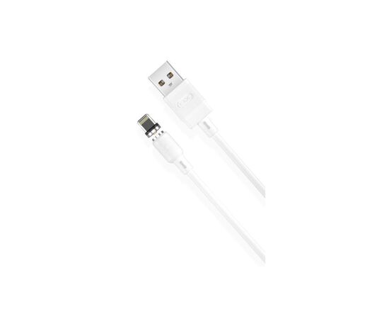 Дата кабель USB 2.0 AM to Lightning 1.0m 2.1A magnetic pvc white XO (NB187-L-1-WH)
