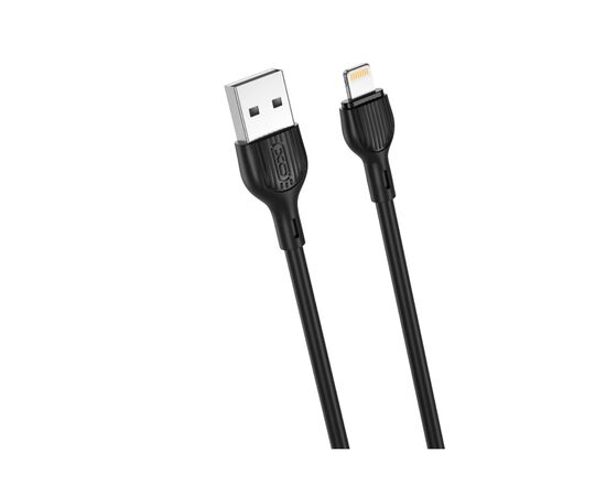 Дата кабель USB 2.0 AM to Lightning 2.0m 2.1A black XO (NB200-L2-BK)