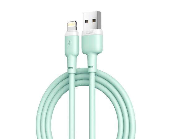 Дата кабель USB 2.0 AM to Lightning 1.0m 2.1A silicone green XO (NB208-L-1-GR)