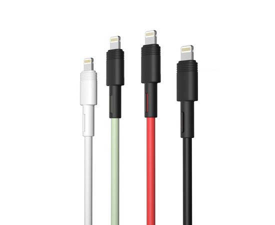 Дата кабель USB 2.0 AM to Lightning 1.0m 5A green XO (NB166-L-1-GR), изображение 5 Дата кабель USB 2.0 AM to Lightning 1.0m 5A green XO (NB166-L-1-GR), изображение 5