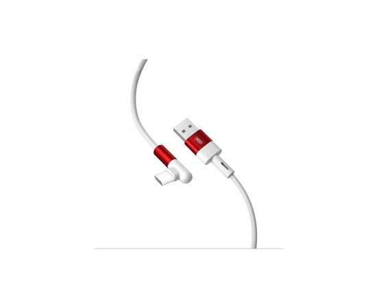 Дата кабель USB 2.0 AM to Micro 5P 1.0m 2.4A 90° corner white XO (NB152-M-1-WH), изображение 3