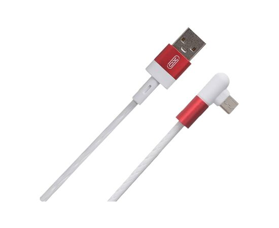 Дата кабель USB 2.0 AM to Micro 5P 1.0m 2.4A 90° corner white XO (NB152-M-1-WH)