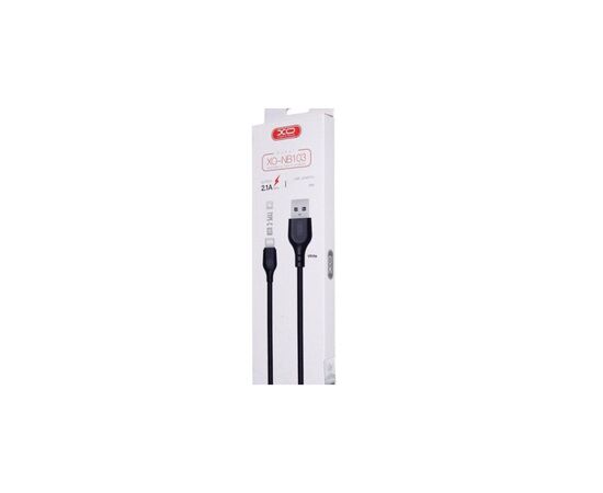 Дата кабель USB 2.0 AM to Lightning 2.0m 2.1A black XO (XO-NB-103-L-2-BK), изображение 2