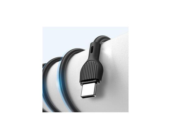 Дата кабель USB 2.0 AM to USB-C 1.0m 2.1A black XO (XO-NB200-TC-1-BK), изображение 2 Дата кабель USB 2.0 AM to USB-C 1.0m 2.1A black XO (XO-NB200-TC-1-BK), изображение 2