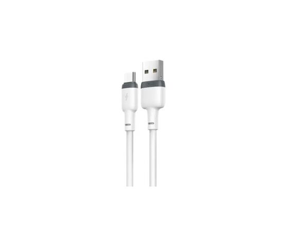 Дата кабель USB 2.0 AM to USB-C 1.0m 2.1A white XO (XO-NB-208-TC-1-WH), изображение 2 Дата кабель USB 2.0 AM to USB-C 1.0m 2.1A white XO (XO-NB-208-TC-1-WH), изображение 2