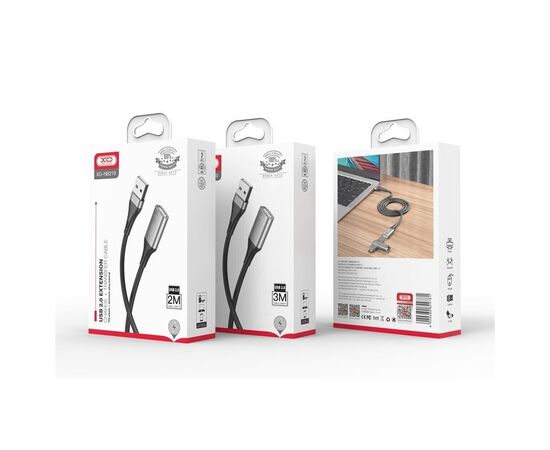 Дата кабель USB 2.0 AM/AM 3.0m black XO (NB-219-USB-3m), изображение 3