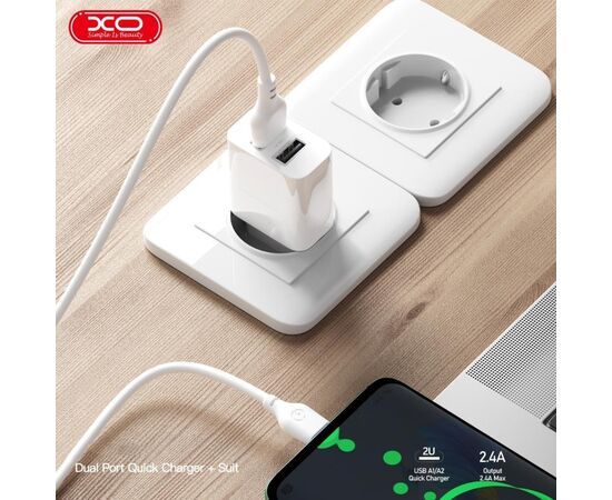 Зарядное устройство XO 2xUSB QC3.0 (XO-QC09), изображение 2 Зарядное устройство XO 2xUSB QC3.0 (XO-QC09), изображение 2