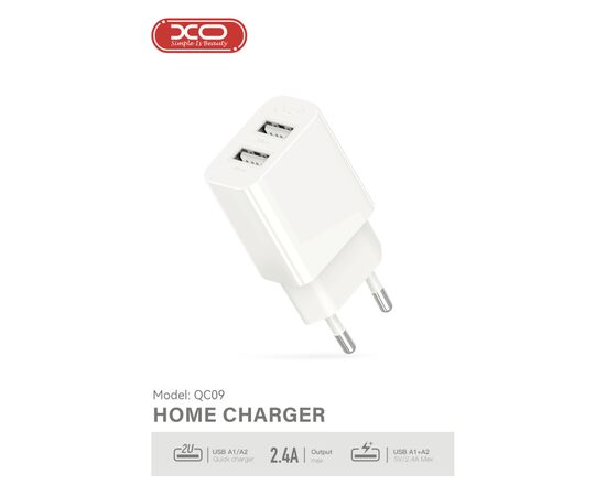 Зарядное устройство XO 2xUSB QC3.0 (XO-QC09), изображение 4 Зарядное устройство XO 2xUSB QC3.0 (XO-QC09), изображение 4