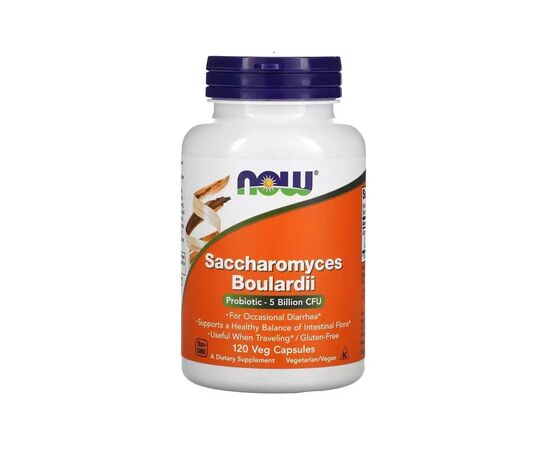 Витаминно-минеральный комплекс Now Foods Сахаромицеты Буларди, 5 млрд КОЕ, Saccharomyces Boulardii, 120 вегет (NF2952)