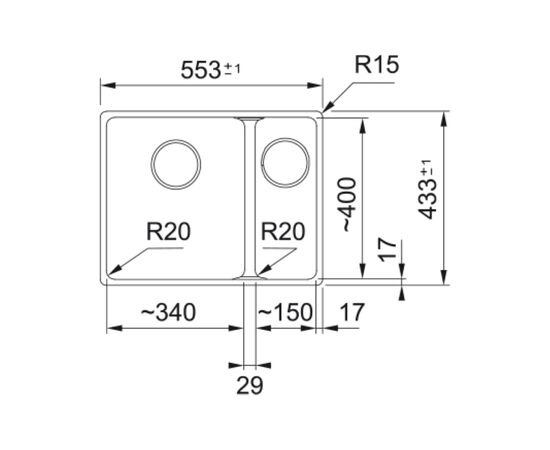 Мойка кухонная Franke 125.0701.783, изображение 2 Мойка кухонная Franke 125.0701.783, изображение 2