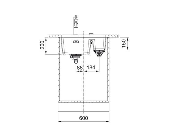 Мойка кухонная Franke 125.0701.783, изображение 3 Мойка кухонная Franke 125.0701.783, изображение 3